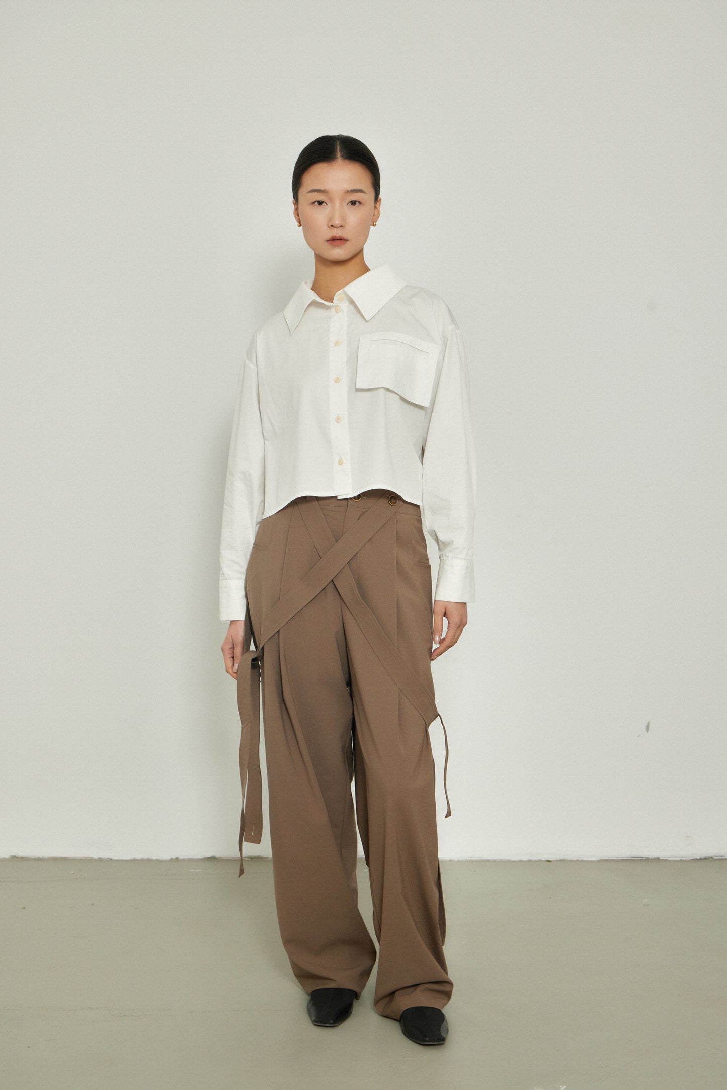 Pantalons droit marron