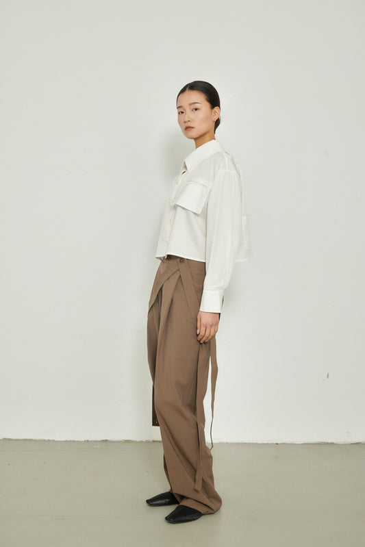 Pantalons droit marron