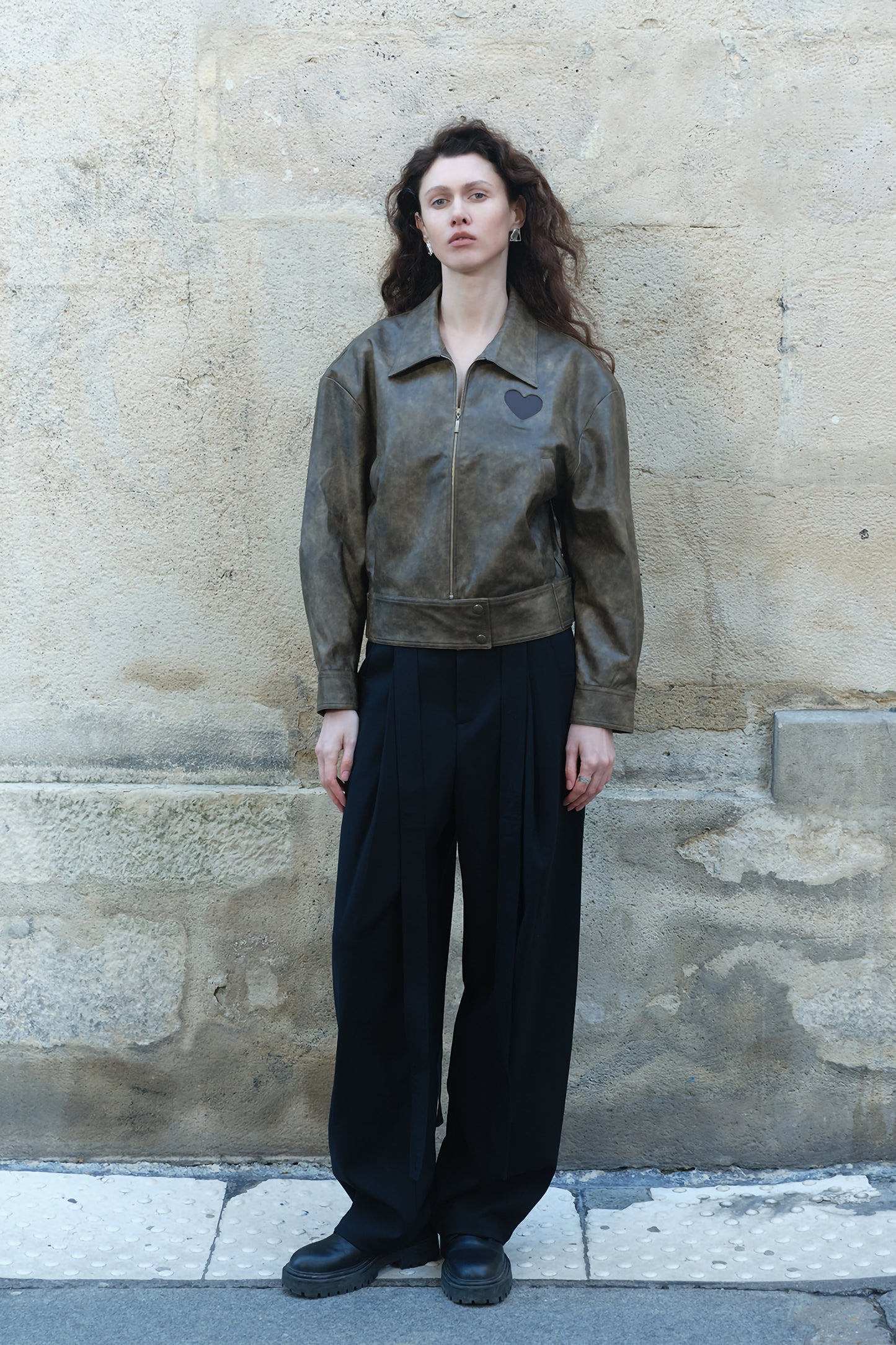 PU Jacket with Heat-Reactive Heart Detail