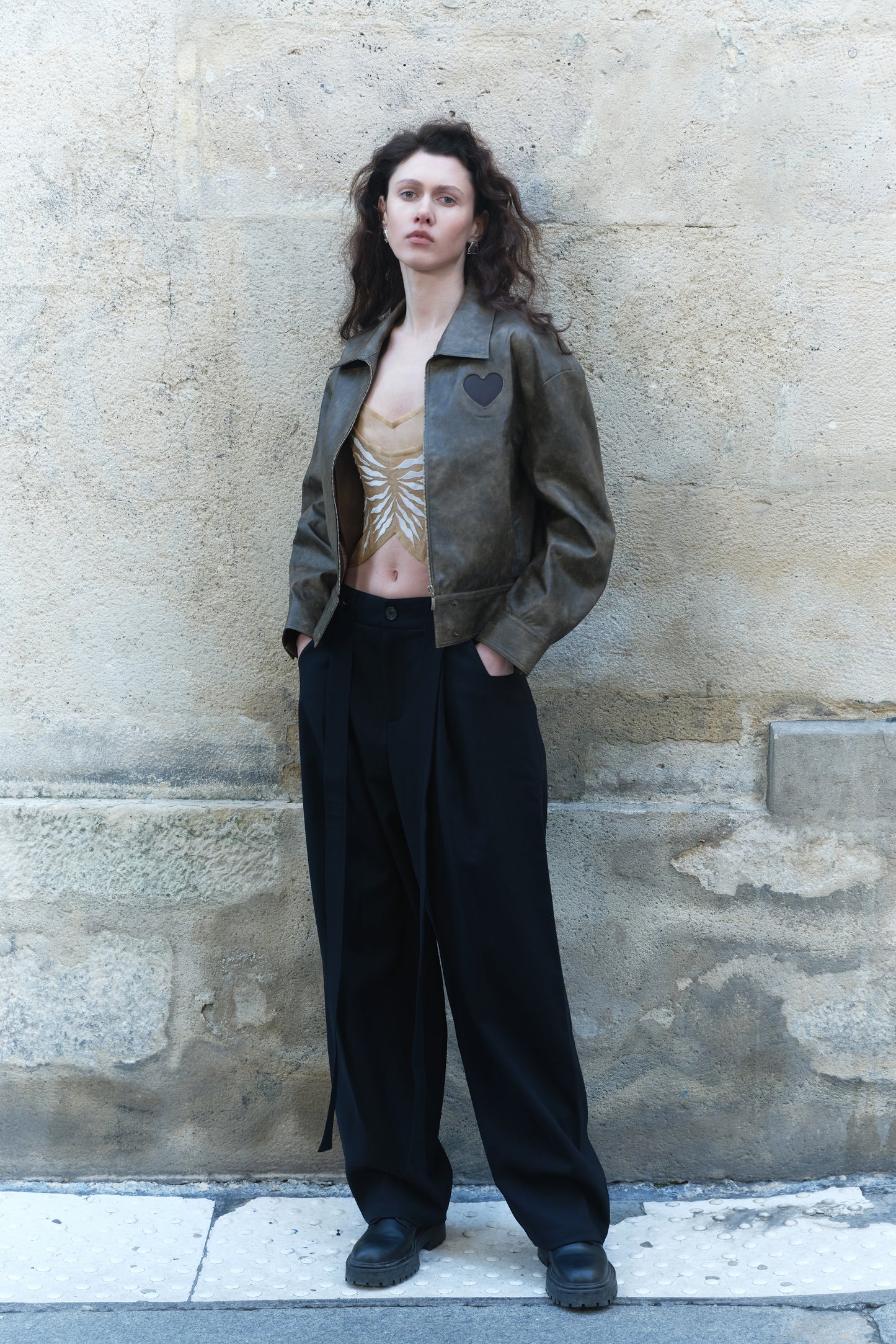 PU Jacket with Heat-Reactive Heart Detail