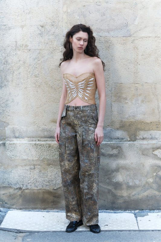 Trousers with painting pattern