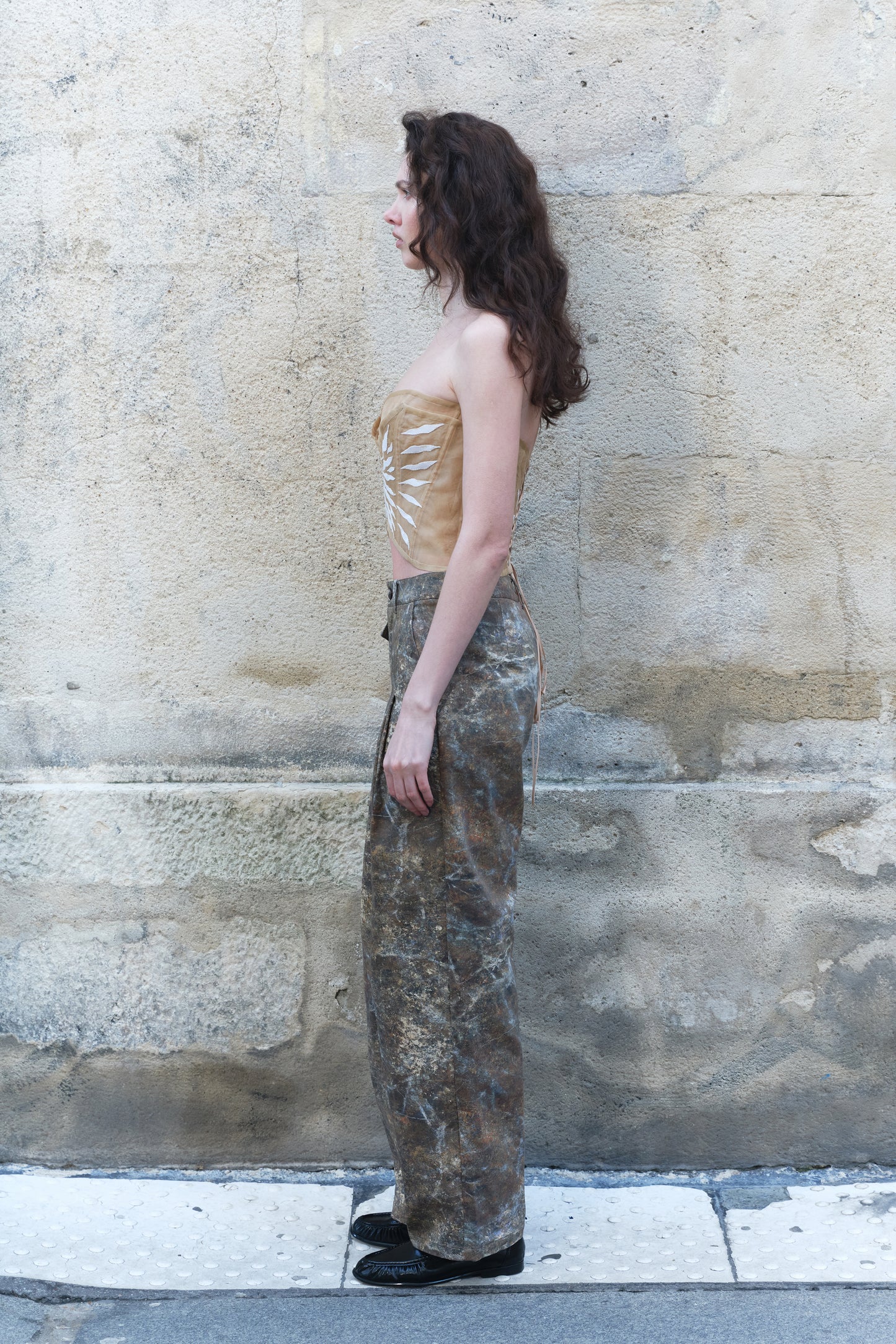 Trousers with painting pattern